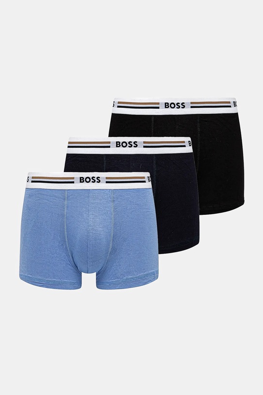 Boxerky BOSS 3-pak pletenina čierna 50492200