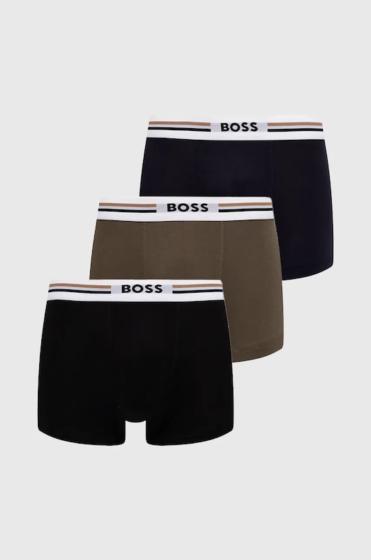 BOSS bokserki 3-pack dzianina czarny 50492200