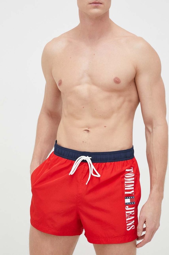 Tommy Jeans szorty kąpielowe UM0UM02755.PPYX czerwony SS23