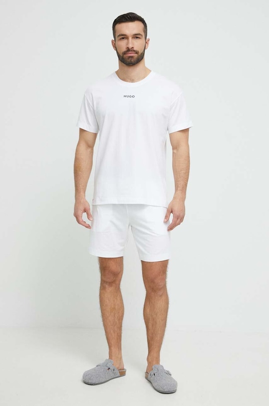 HUGO t-shirt piżamowy 50493057 biały AW23