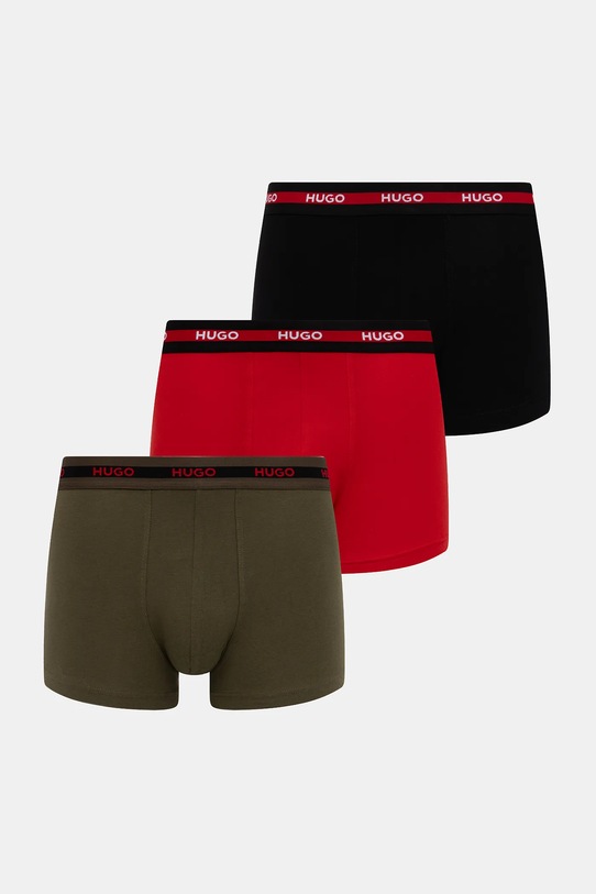Μποξεράκια HUGO 3-pack εφαρμοστό σορτς μπόξερ μαύρο 50492375