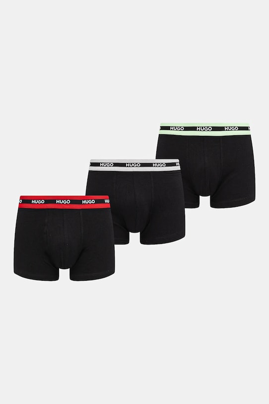 Μποξεράκια HUGO 3-pack εφαρμοστό σορτς μπόξερ μαύρο 50492375