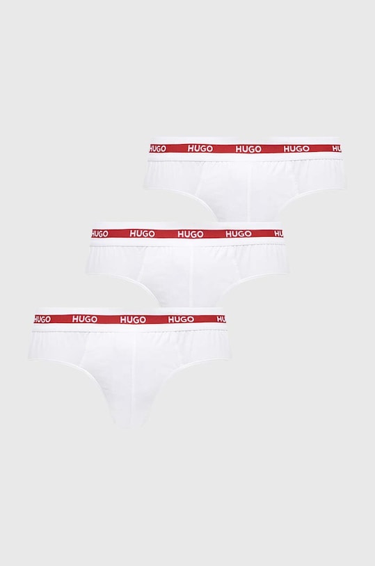 HUGO slipy 3-pack dzianina biały 50492378