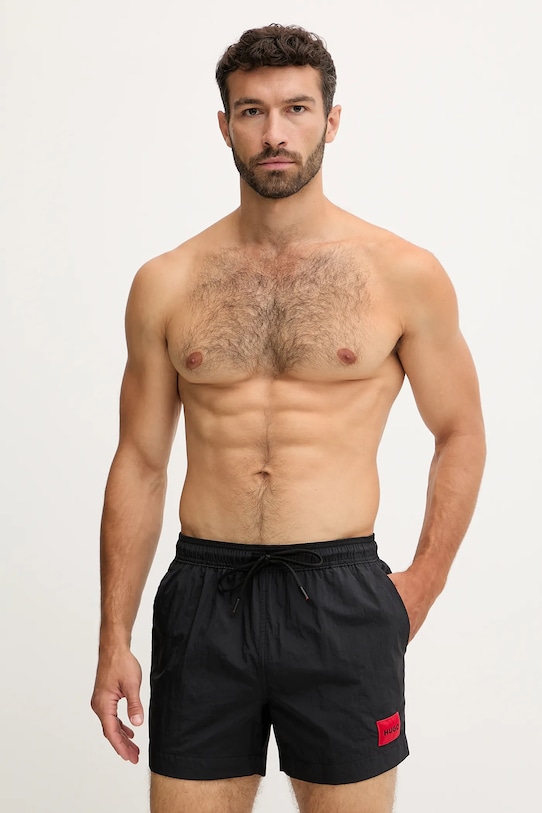 HUGO pantaloni scurți de baie Planet friendly negru 50493450