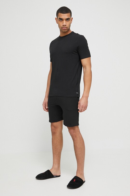 Pyžamo Calvin Klein Underwear pletenina čierna 000NM2428E.PPYX