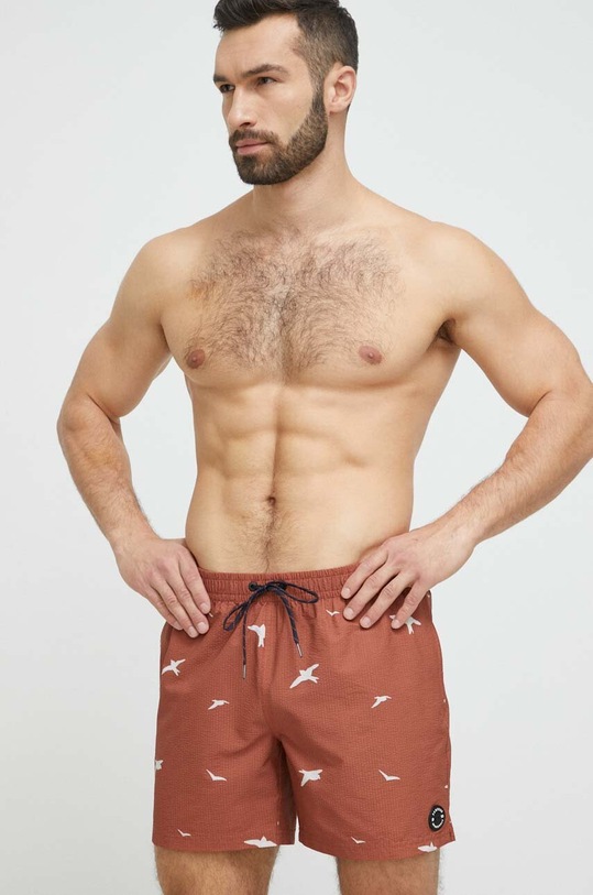 Plavkové šortky Protest Planet friendly hnědá 2711731