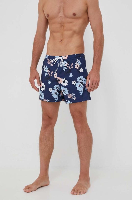 Plavkové šortky Abercrombie & Fitch námořnická modř KI133.3202.206
