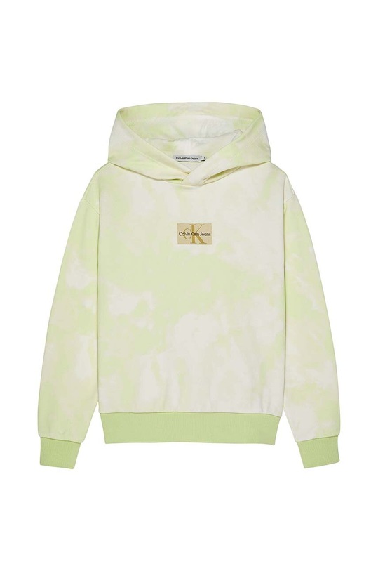 Calvin Klein Jeans hanorac de bumbac pentru copii imprimeu verde IU0IU00371.PPYX