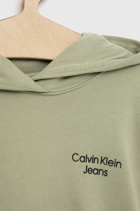 Chłopiec Calvin Klein Jeans bluza dziecięca IB0IB01293.PPYX zielony