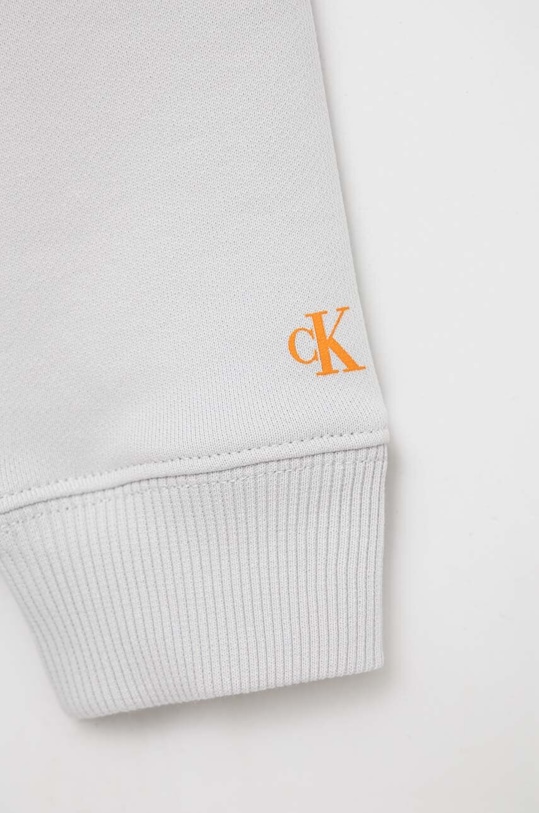 Chłopiec Calvin Klein Jeans bluza bawełniana dziecięca IU0IU00162.PPYX szary