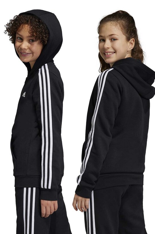 Dječja dukserica adidas U 3S FL FZ HR6331 crna