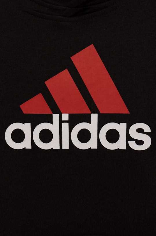 Παιδική μπλούζα adidas U BL 2 HOODIE μαύρο HR6370