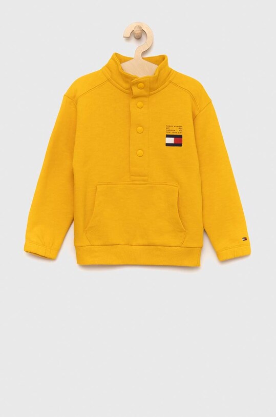 Detská bavlnená mikina Tommy Hilfiger bavlna žltá KB0KB07953.PPYX