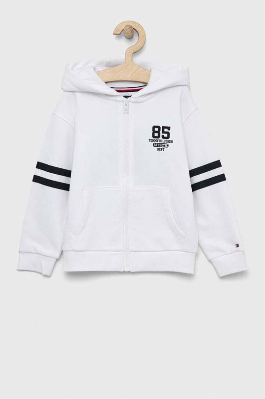 Παιδική μπλούζα Tommy Hilfiger με κουκούλα λευκό KB0KB07962.PPYX