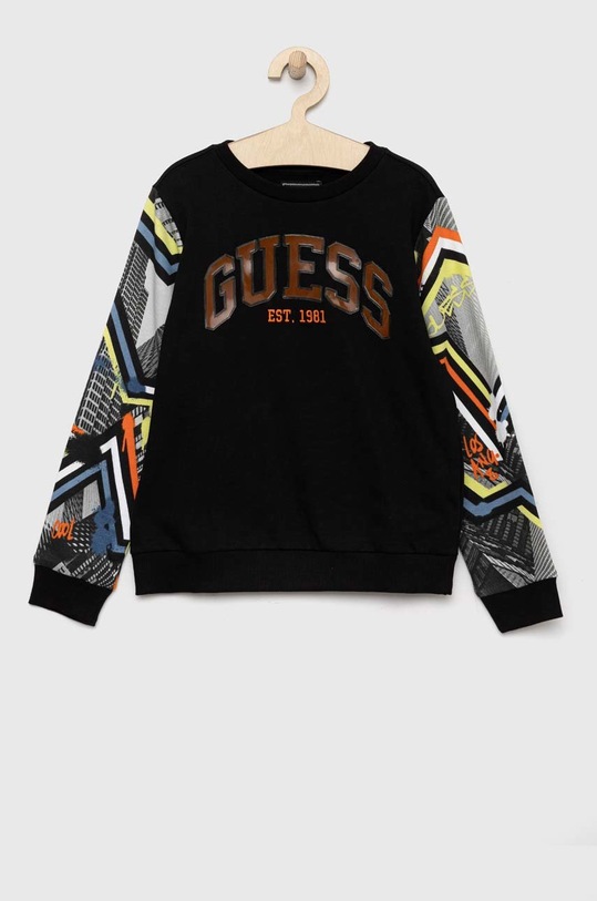 Guess bluza bawełniana dziecięca L3RQ05.KA6R3.PPYX czarny SS23