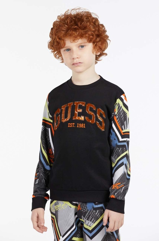 Guess bluza bawełniana dziecięca L3RQ05.KA6R3.PPYX czarny