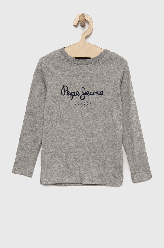 Детска блуза с дълги ръкави Pepe Jeans New Herman памук сив PB503490