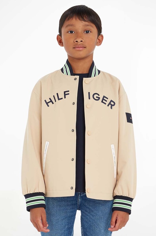 Tommy Hilfiger kurtka bomber dziecięca nieocieplane beżowy KB0KB08225.PPYX