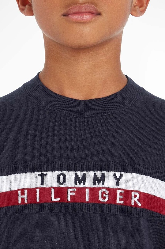 Дитячий бавовняний светр Tommy Hilfiger KB0KB08221.PPYX темно-синій