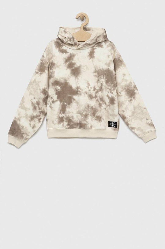 Calvin Klein Jeans bluza dziecięca z elastanem beżowy IB0IB01631.PPYX