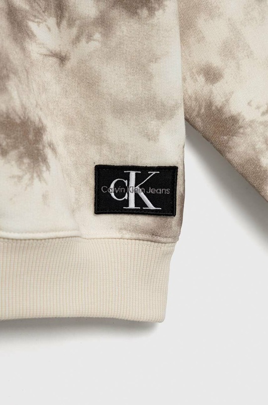 Chłopiec Calvin Klein Jeans bluza dziecięca IB0IB01631.PPYX beżowy