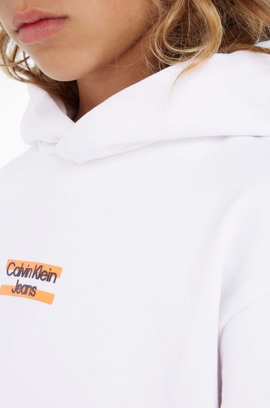 Calvin Klein Jeans bluza bawełniana dziecięca IB0IB01628.PPYX biały