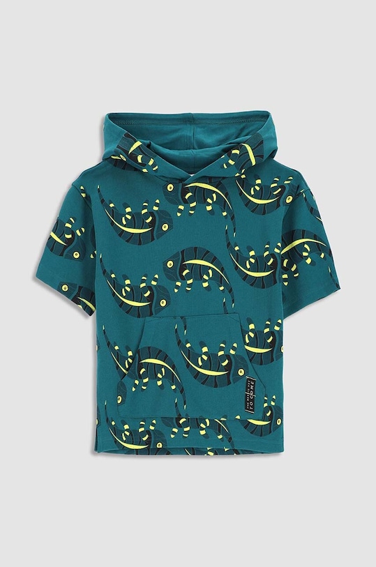 Dětská bavlněná mikina Coccodrillo WC3132301JBK tyrkysová SS23
