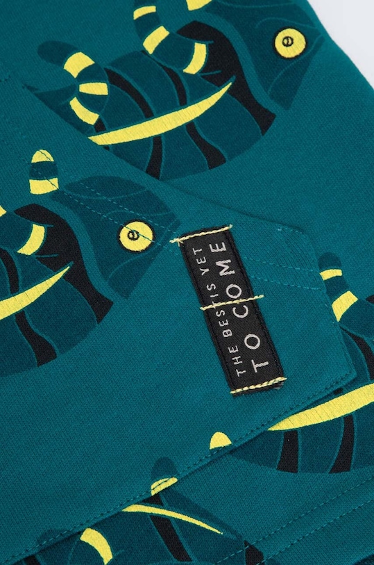 Dětská bavlněná mikina Coccodrillo WC3132301JBK tyrkysová