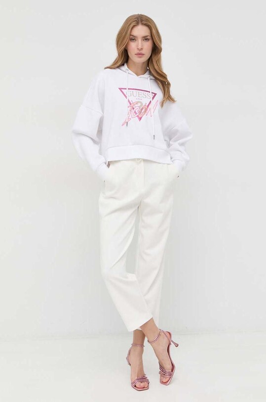 Mikina Guess W3RQ03.KB683 bílá SS23