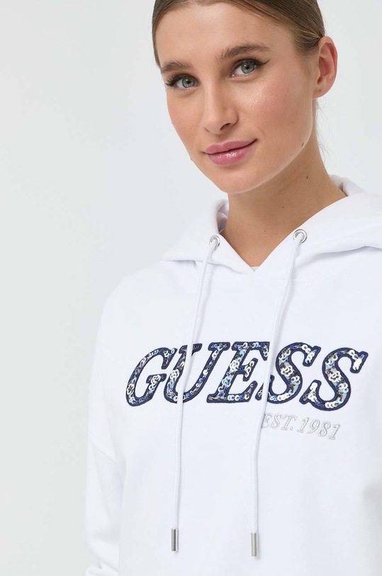 Mikina Guess bílá W3RQ09.KBKM0
