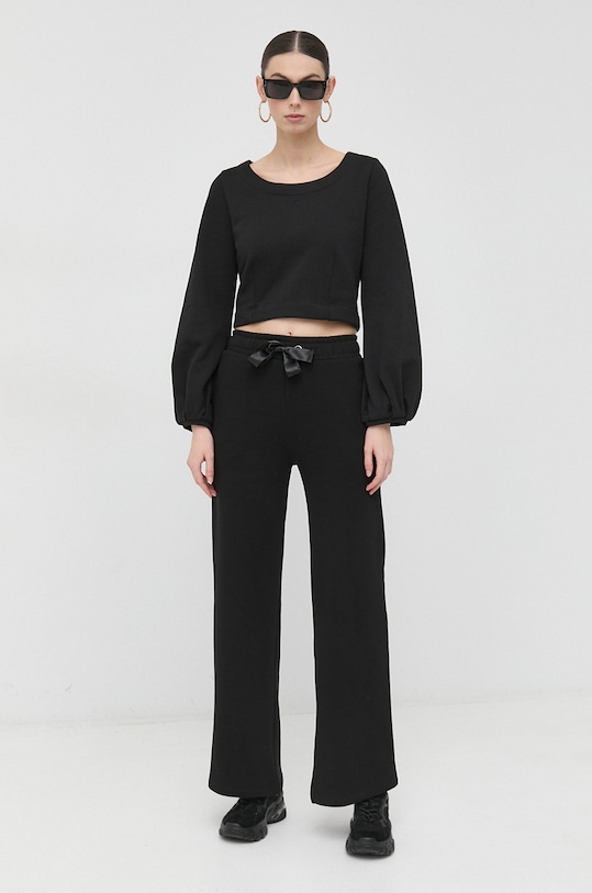 Бавовняна кофта Guess W3RQ14.FL050 чорний SS23