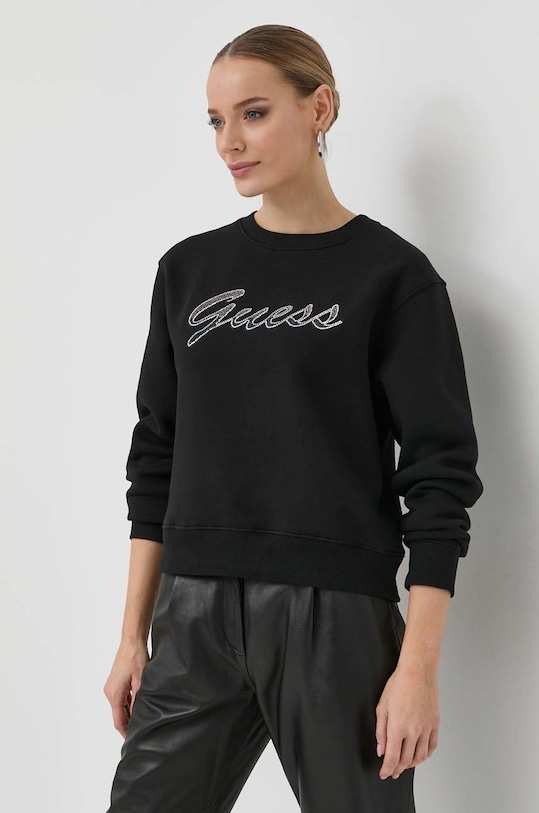 Guess bluza aplikacja czarny W3RQ10.K9Z21