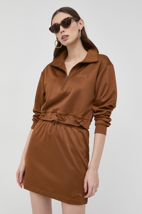 Mikina Guess hnedá W3RQ12.KB7K2