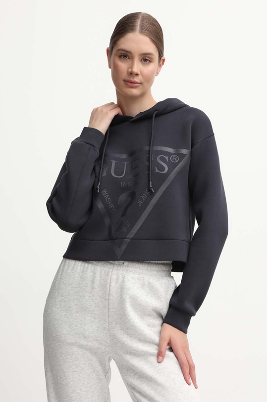Mikina Guess s kapucí černá V2YQ08.K7UW2