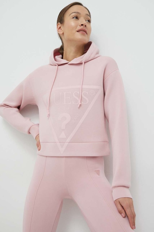 Mikina Guess NEW ALISA s elastanom ružová V2YQ08.K7UW2