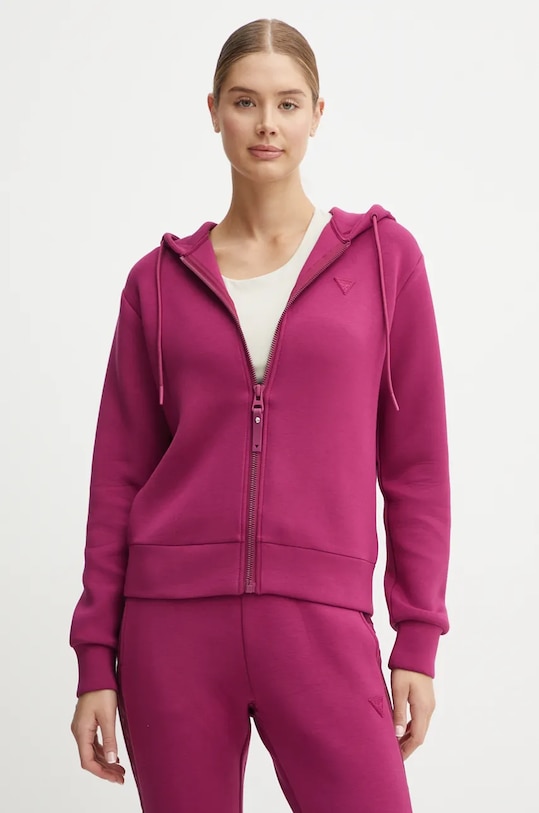 Mikina Guess ALLIE potisk růžová V3RQ11.K7UW2