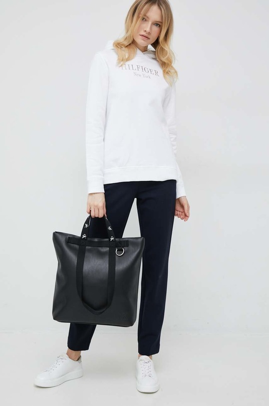 bavlněná mikina Tommy Hilfiger WW0WW37181.PPYX bílá SS23