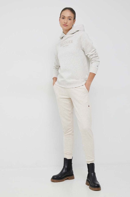 Tommy Hilfiger bluza bawełniana WW0WW37181.PPYX beżowy SS23
