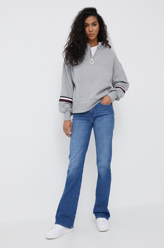 Tommy Hilfiger bluza bawełniana szary WW0WW37548.PPYX