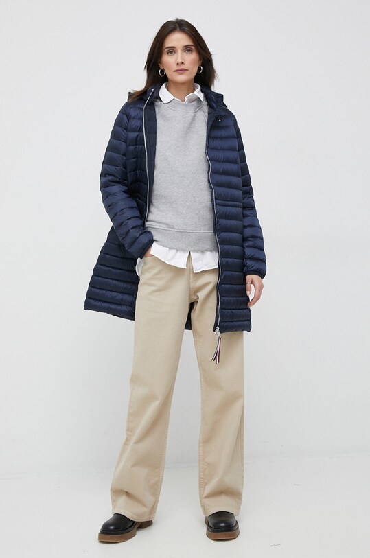 Tommy Hilfiger hanorac de bumbac WW0WW37169.PPYX gri SS23