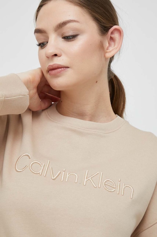 Pamučna dukserica Calvin Klein bež K20K205328.PPYX