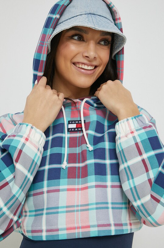 Tommy Jeans bluza wzorzyste niebieski DW0DW14866.PPYX