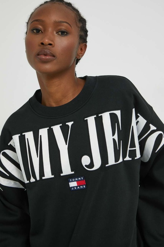 Μπλούζα Tommy Jeans μαύρο DW0DW15059.PPYX
