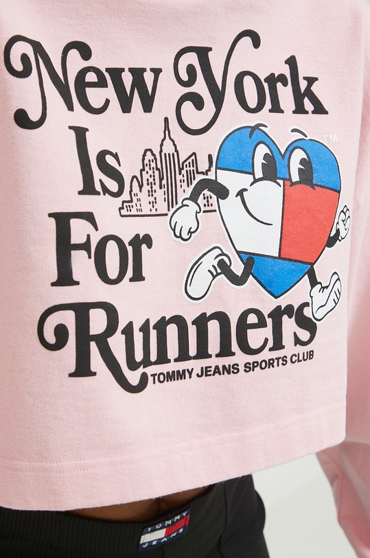 Bombažen pulover Tommy Jeans DW0DW14872.PPYX roza