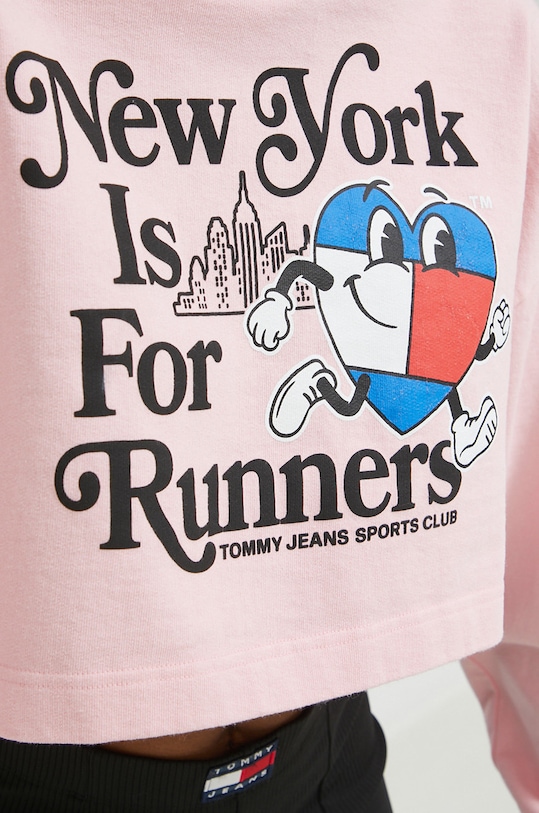 Tommy Jeans hanorac de bumbac DW0DW14872.PPYX roz