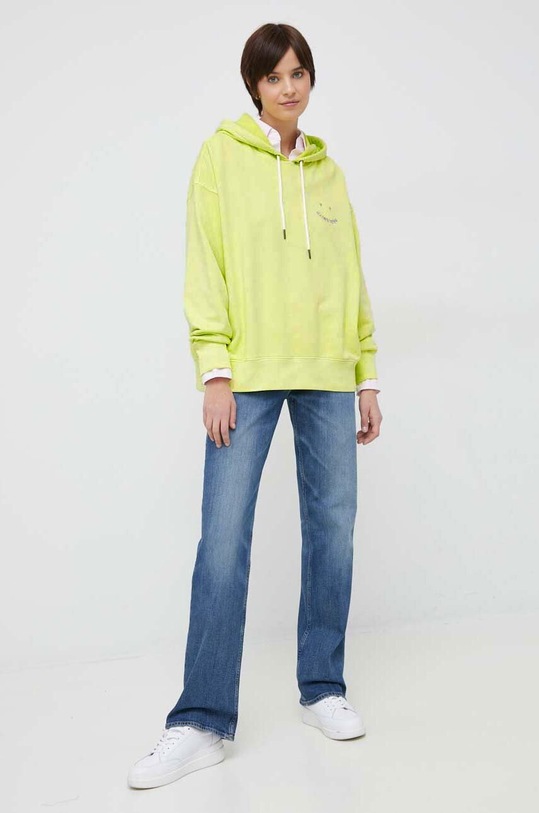 Βαμβακερή μπλούζα PS Paul Smith W2R.226VE.K21169 πράσινο SS23