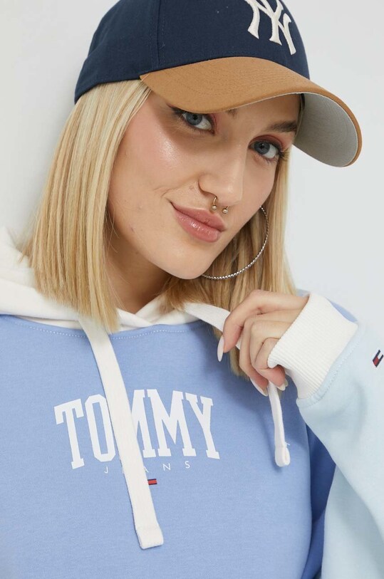 Tommy Jeans bluza niebieski DW0DW15821.PPYX
