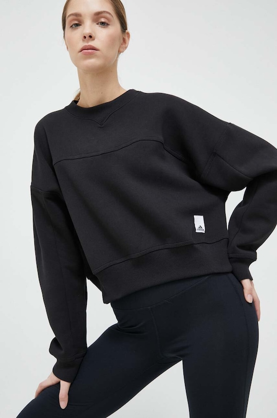 Μπλούζα adidas χωρίς κουκούλα μαύρο HZ4379