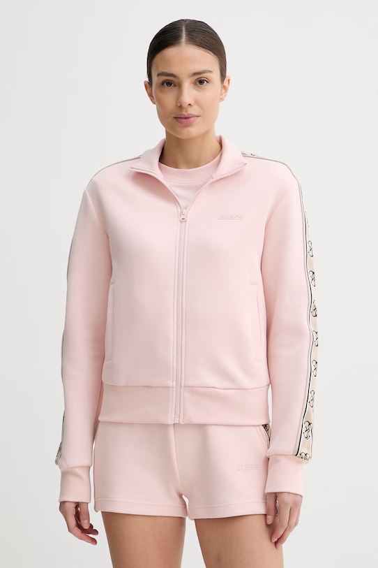Guess bluza BRITNEY aplikacja różowy V2YQ16.KB3P2
