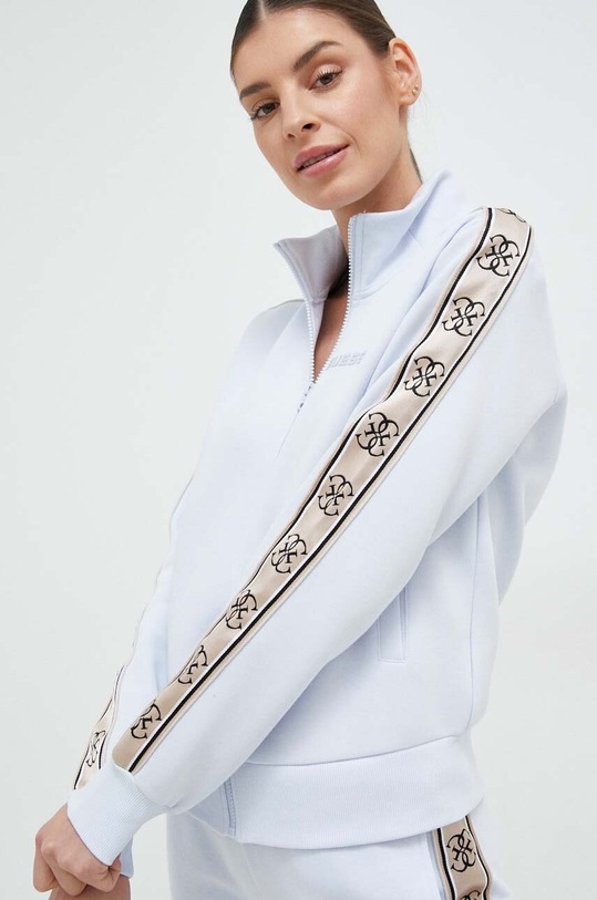 Pulover Guess BRITNEY Našitek modra V2YQ16.KB3P2